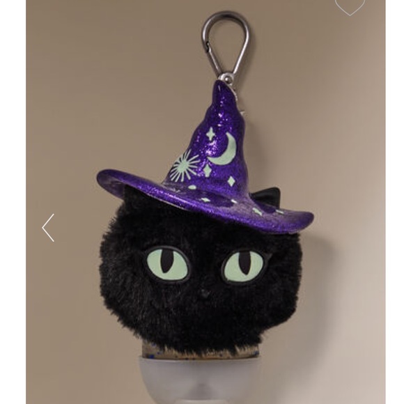 Bath and Body Works Glow in the Dark Black Cat Pom Pocketbac Holder - Picture 2 of 5